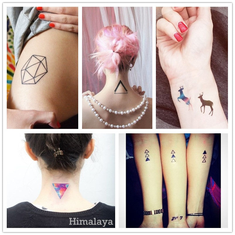 Geometric Temporary Tattoos